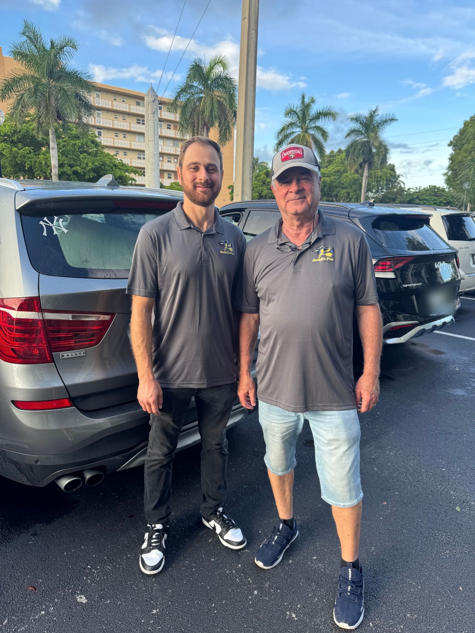 The Autofix Plus family at their North Miami Beach shop